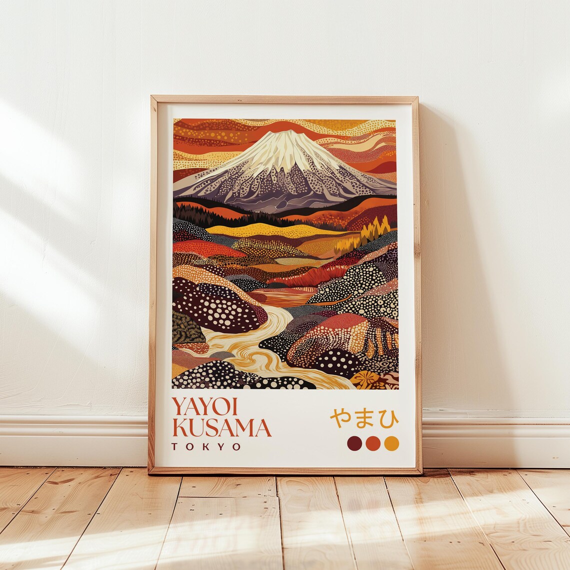 Yayoi Kusama Mount Fuji Art Print, Japanese Landscape