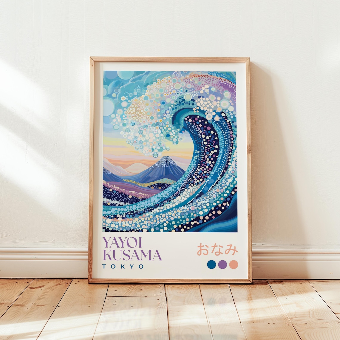 Yayoi Kusama Hokusai Great Wave Poster, Modern