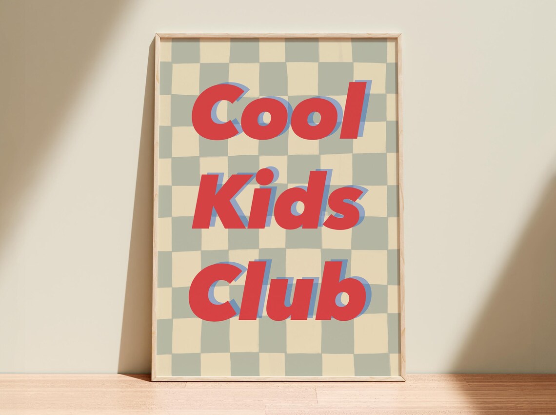Inspirational Quote Retro Poster for Nursery Rooms