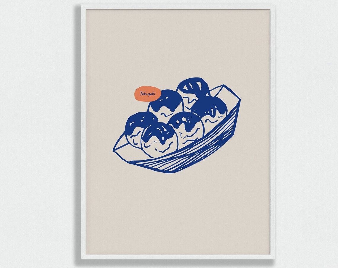 Japanese Food Poster, Modern Kitchen Wall Art Print