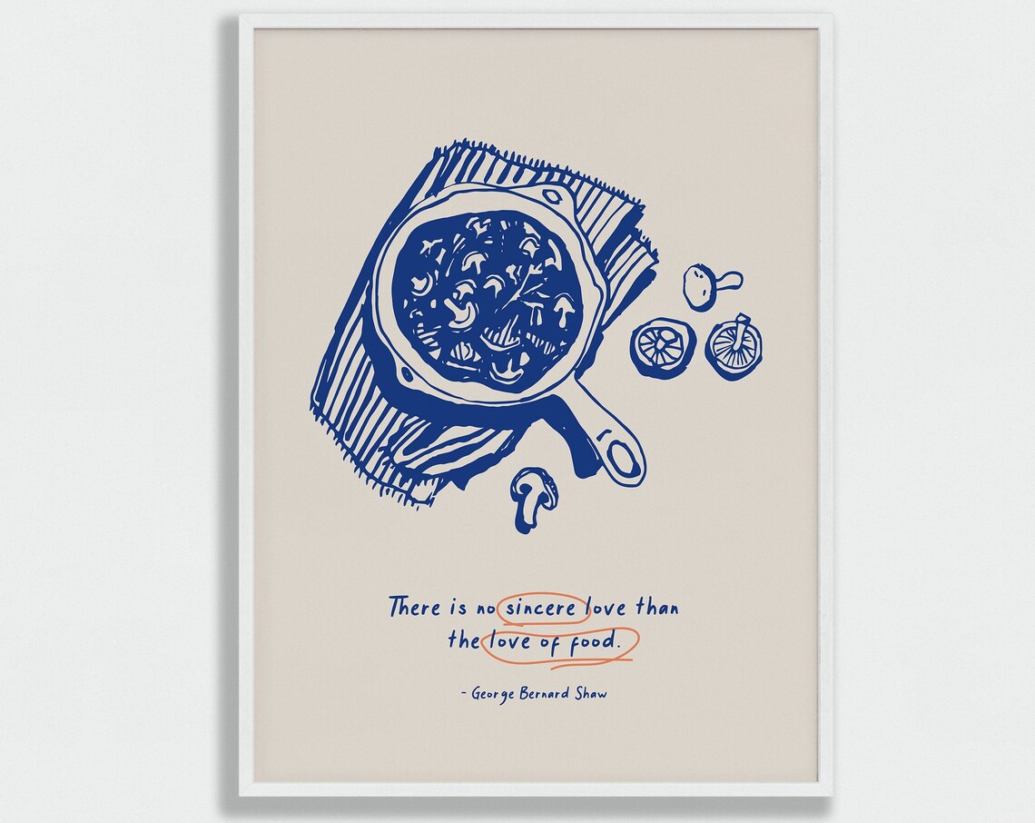 Mushroom Omelet, Modern Style Food Poster - Image 3