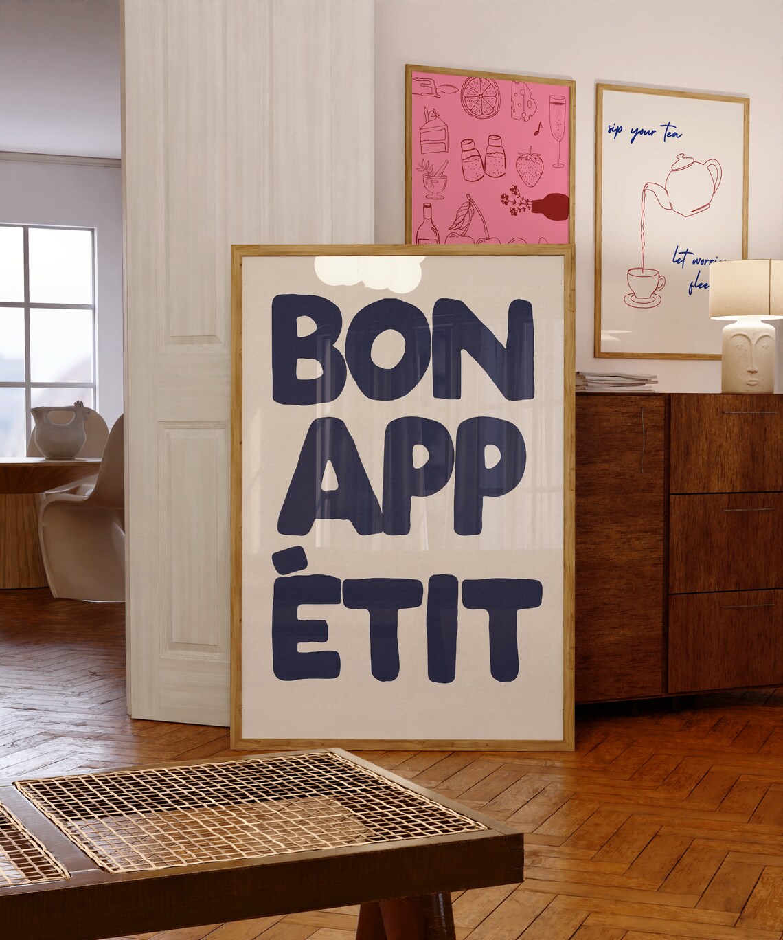 Bon Appetite Aesthetic Kitchen Decor Art Print
