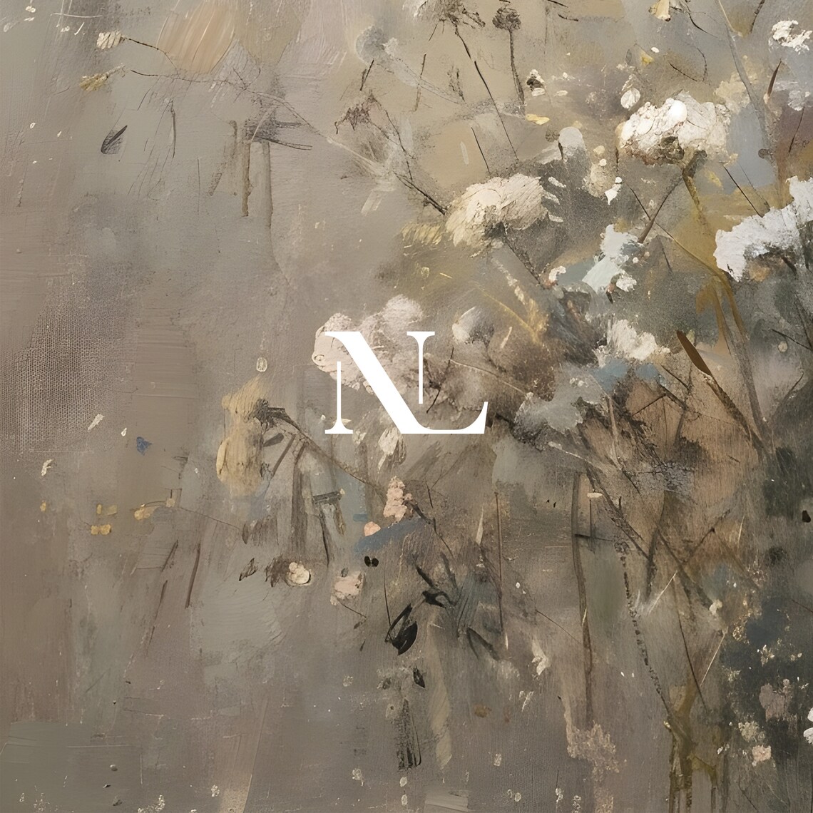 Neutral Wildflower Bouquet Soft Beige Farmhouse Floral Art Poster - Image 6