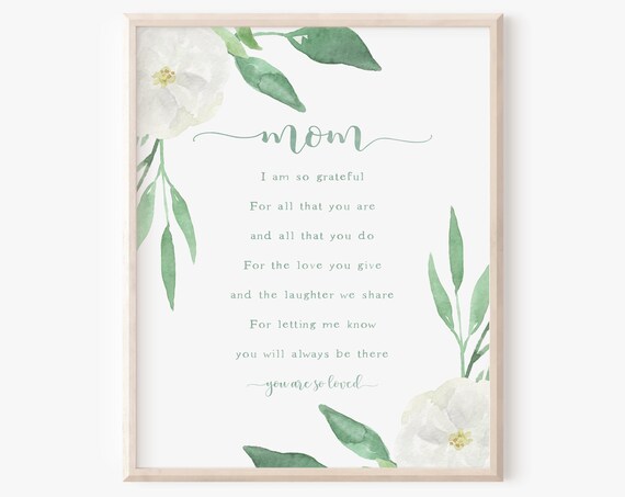 Instant Mom Quote Art Print, Mother's Day Keepsake