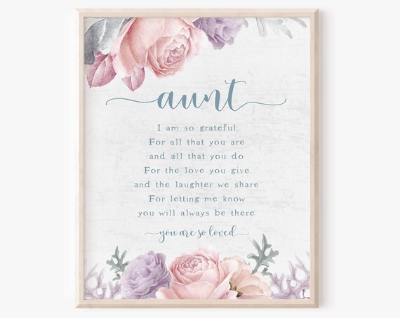 Instant Aunt Quote - Mothers Day Gift, Art Print