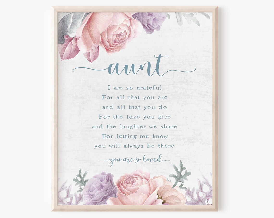 Instant Aunt Quote - Mothers Day Gift, Art Print