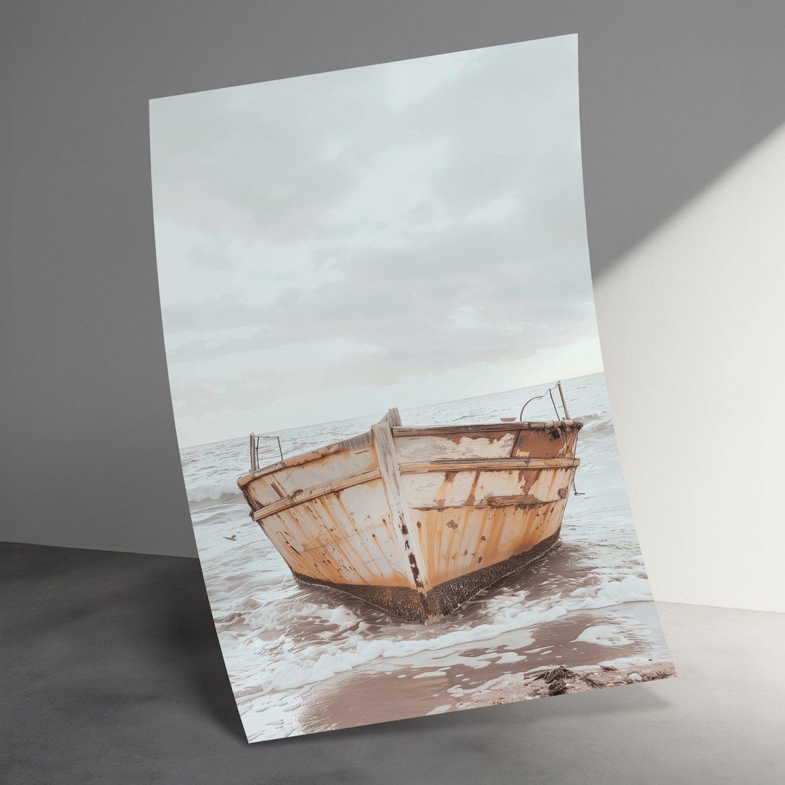Weathered Boat Hull Vintage Coastal Beach Ocean Photography Poster - Image 3