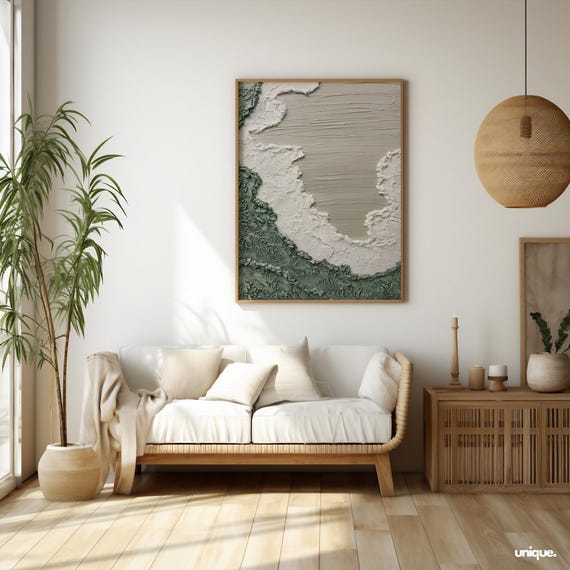 Wabi Sabi Wall Art Pastel Colors Ocean Theme Wabi Sabi Art Print For Home Decor Textured Art Print Wabi Sabi Abstract Wall Art
