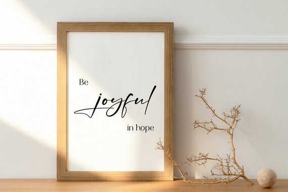 Joyful Patient Faithful Tryptic Inspirational Wall Art Bedroom Decor Above Bed Quote Posters Living Room