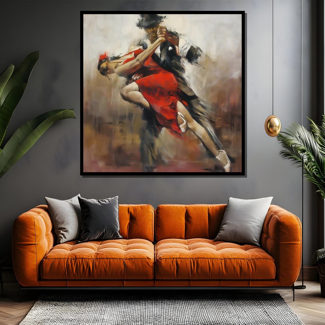 Passionate Tango Dance Painting, Elegant Decor - Image 4