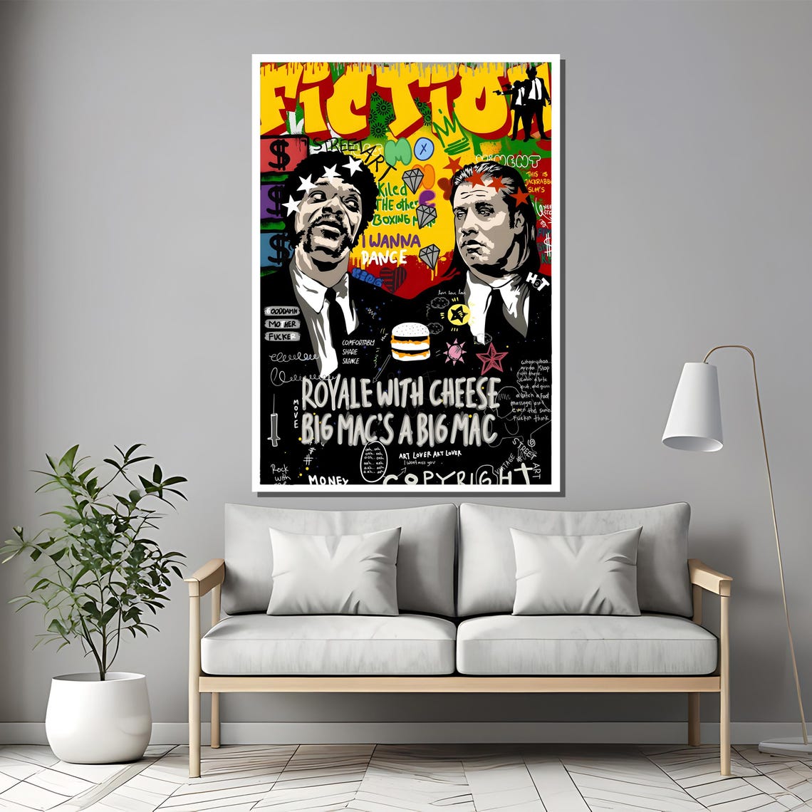 Royale With Cheese Pulp Fiction Pop Art Collage Movie Poster - Image 2