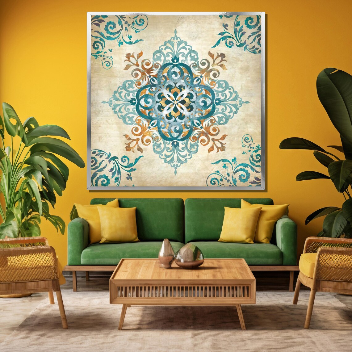 Elegant Mandala Painting, Timeless Ornate Patterns - Image 4