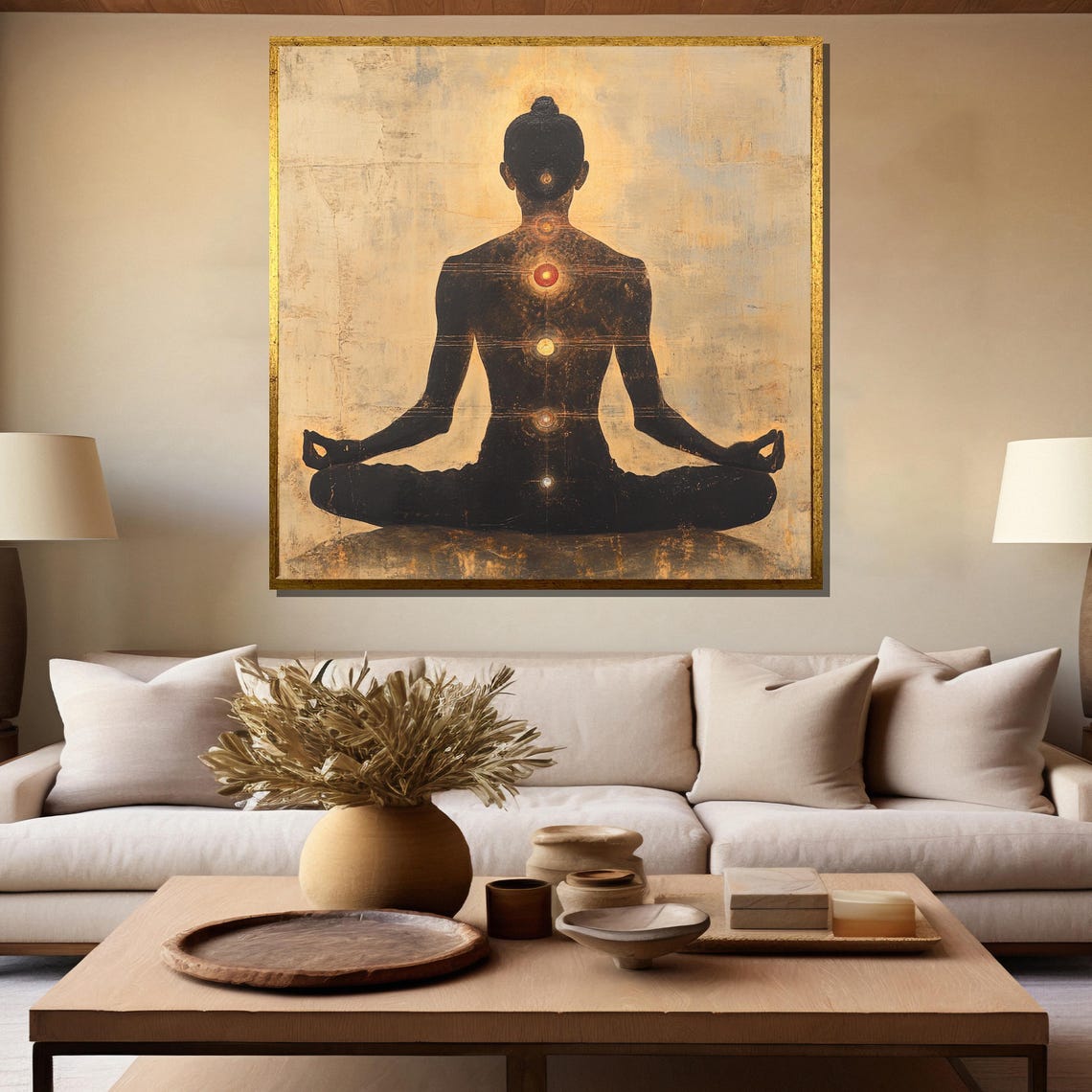Chakra Meditation Silhouette Spiritual Zen Home Decor Art Poster - Image 5