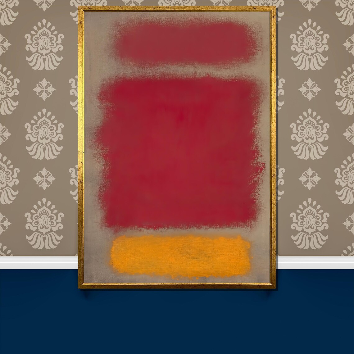 Mark Rothkos Iconic Red And Orange Abstract Painting A Timeless Gift For Modern Art Enthusiasts