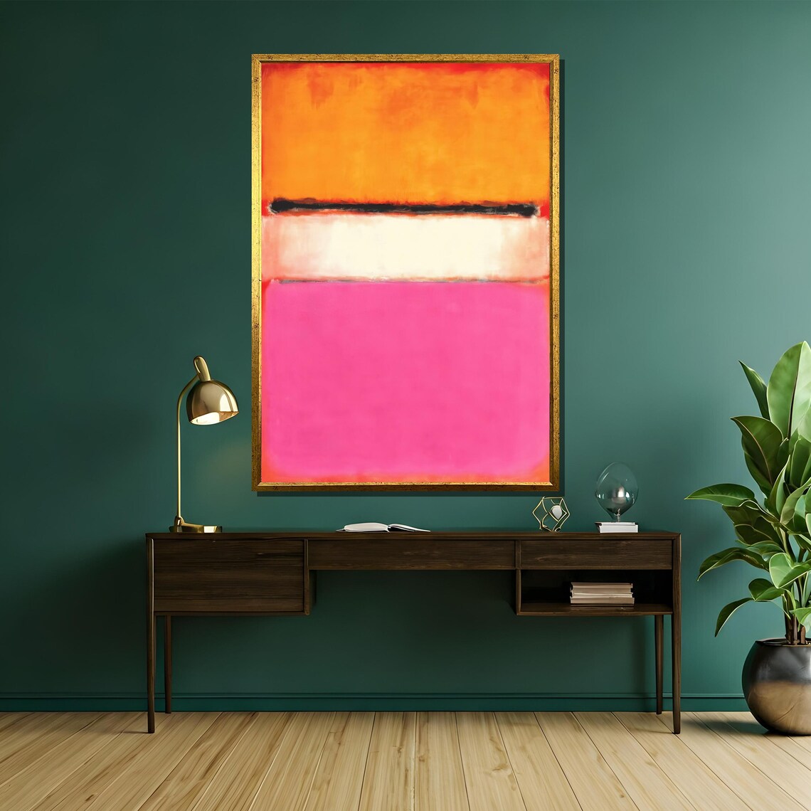 Mark Rothko Pink And Orange Abstract Painting Unique Art Gift For Modern Home Decor Enthusiasts - Image 5
