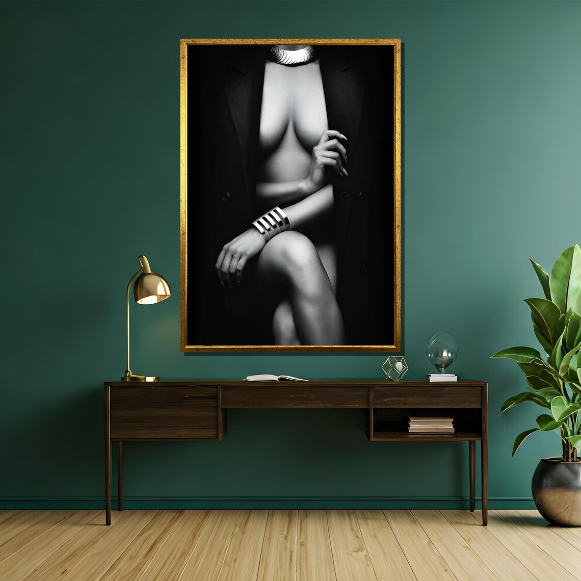 Black And White Sensual Elegance Fashion Editorial Art Poster - Image 5