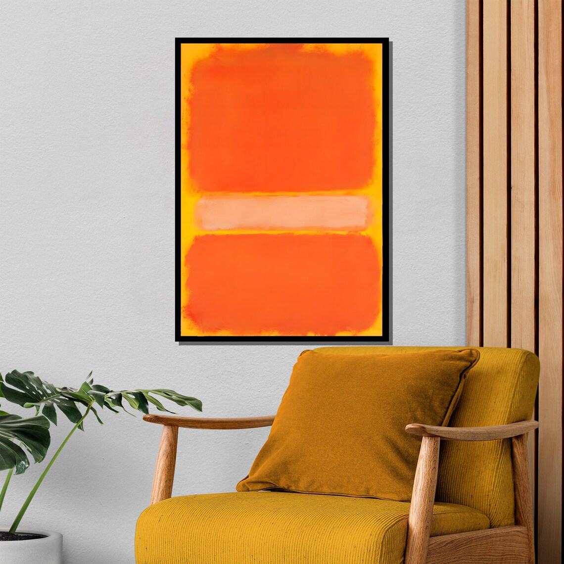 Mark Rothko Vibrant Orange And Peach Abstract Painting Modern Art Gift For Bold And Artistic Home Spaces - Image 4