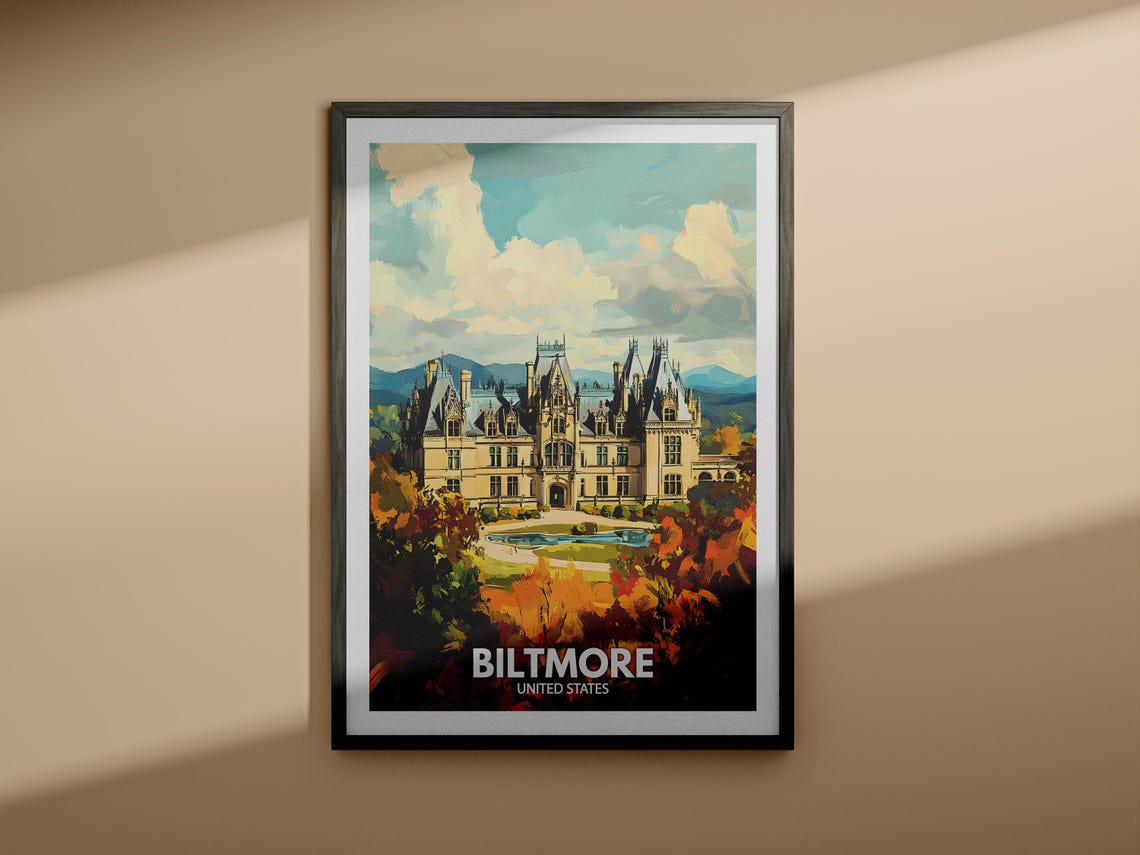 Biltmore Print United States Biltmore Poster United States Travel Art Poster United States Wall Art Decor - Image 3