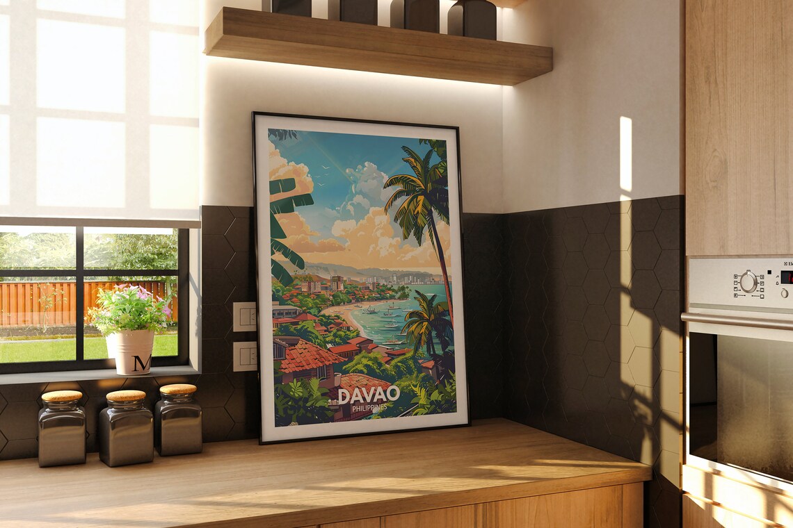 Davao, Philippines Travel Poster, Cityscape - Image 2