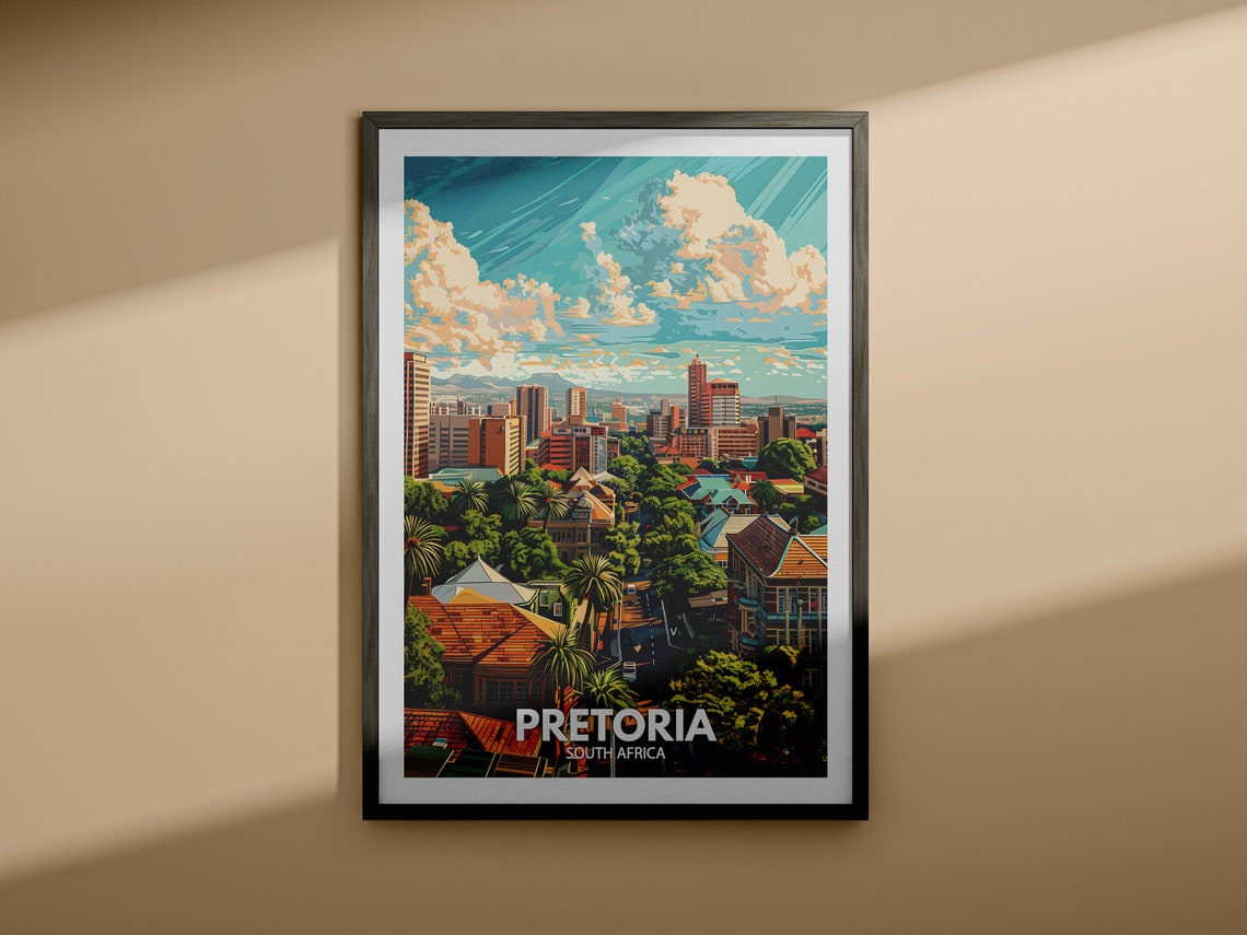 Pretoria Print South Africa Pretoria Travel Poster South Africa Travel Poster South Africa Cityscape Wall Art Unique City Decor - Image 3