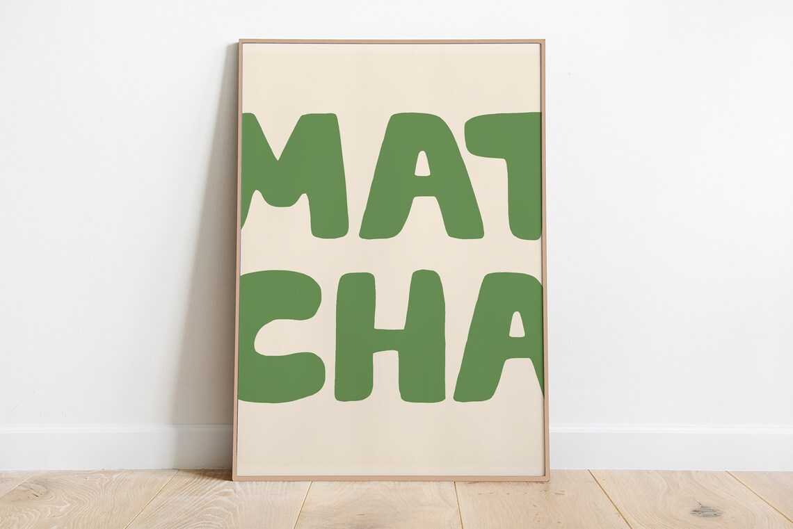 Matcha Poster, Trendy Green Kitchen Art Print - Image 4