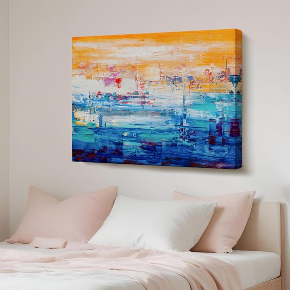 Abstract Oil Painting Look Decorative Canvas Wall Art Print Modern Decor
