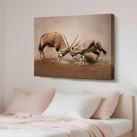 Antelope Decorative Canvas Painting Framed Wall Art Animal Modern Housewarming Gifts