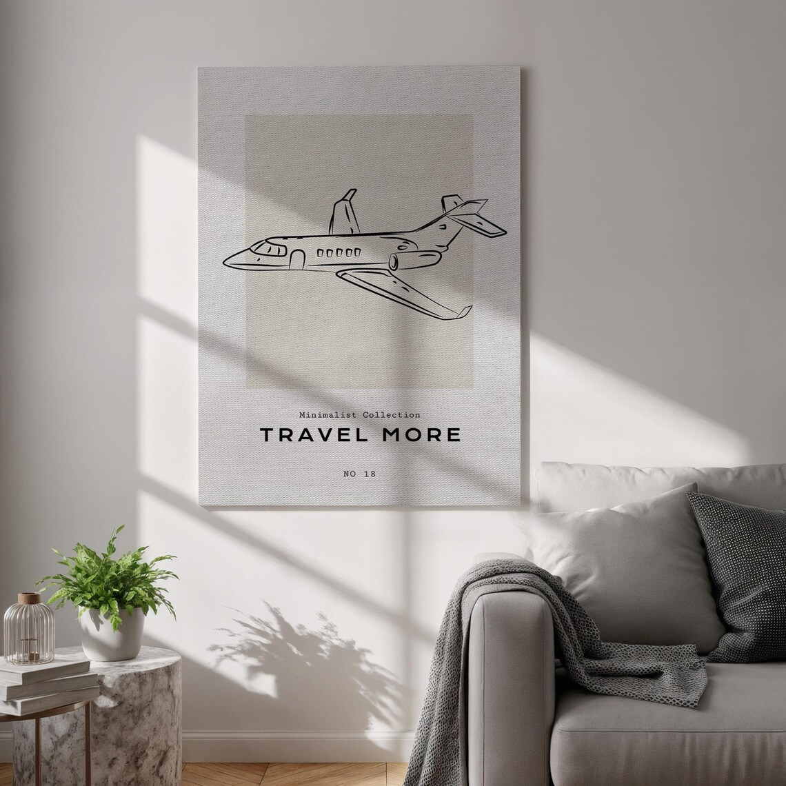 Private Jet Line Art Poster Minimalist Travel Wall For Office Dream Big Canvas Print Luxury Aviation Decor Gift Explorer