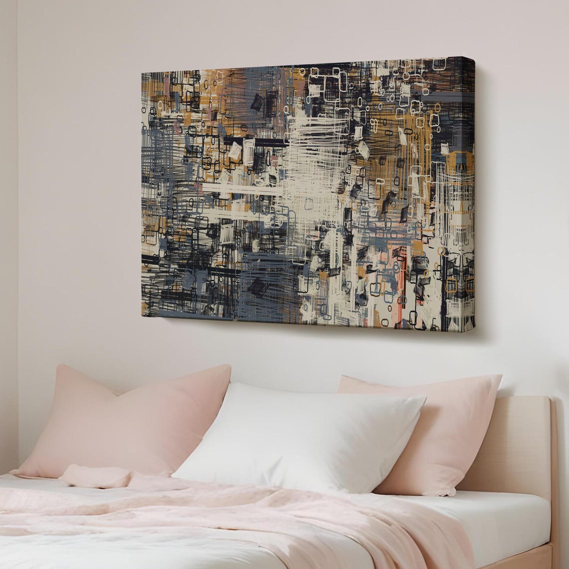 Abstract Geometric Decorative Canvas Wall Art Housewarming Gifts Large Print