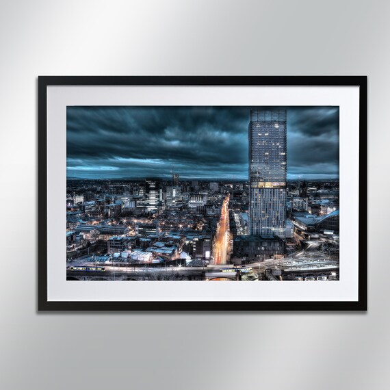 Manchester Deansgate Cityscape Photography Art Print