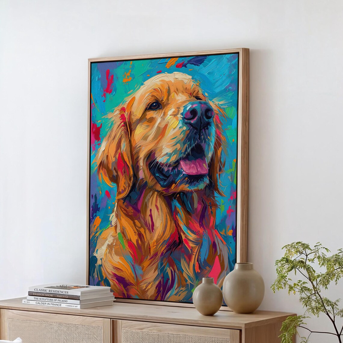 Golden Retriever Pop Art, Dog Lover Wall Art Print