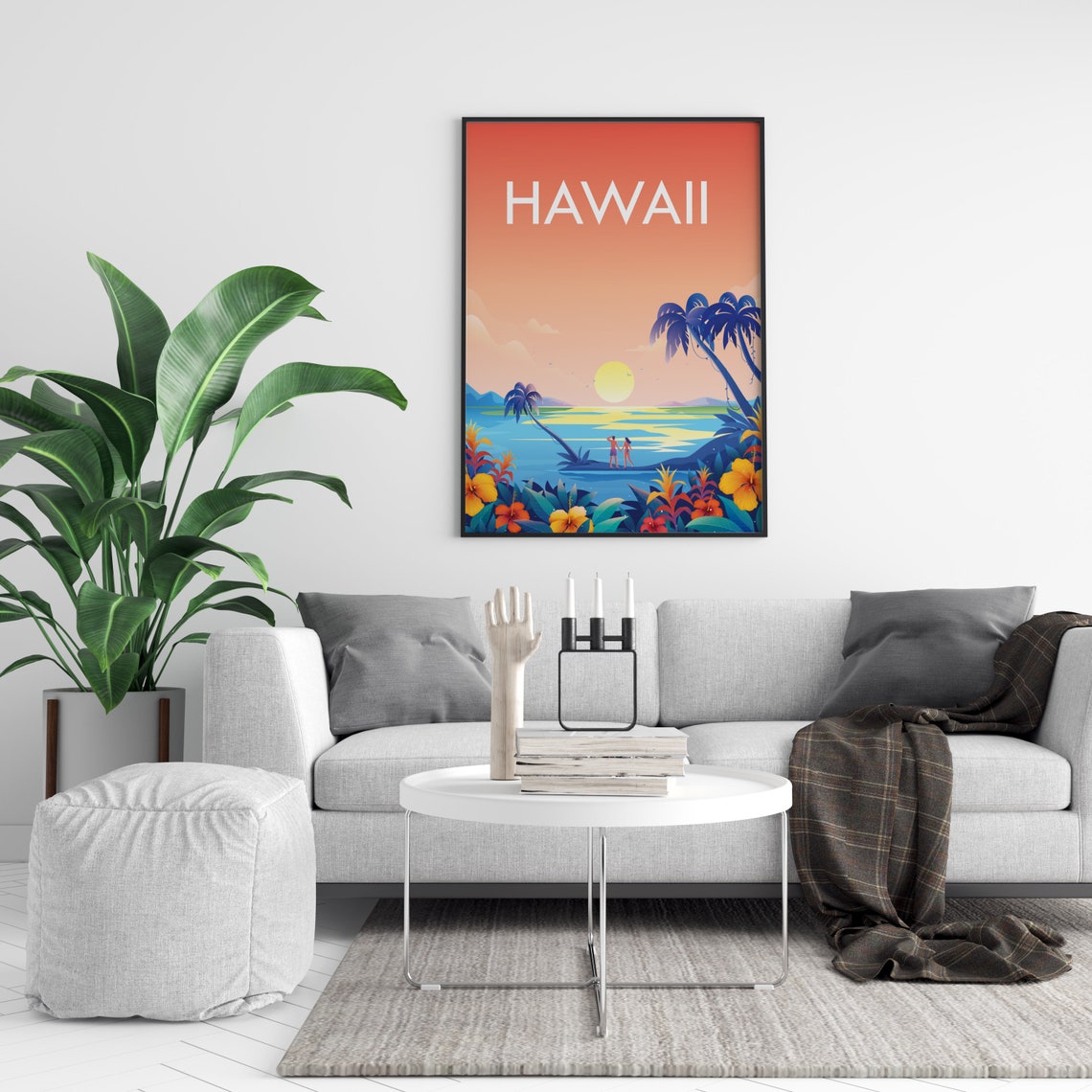 Hawaii Poster Travel Poster Hawaiitravel Posterhawaii Travel Poster France Size 8x11 Inches - Image 2