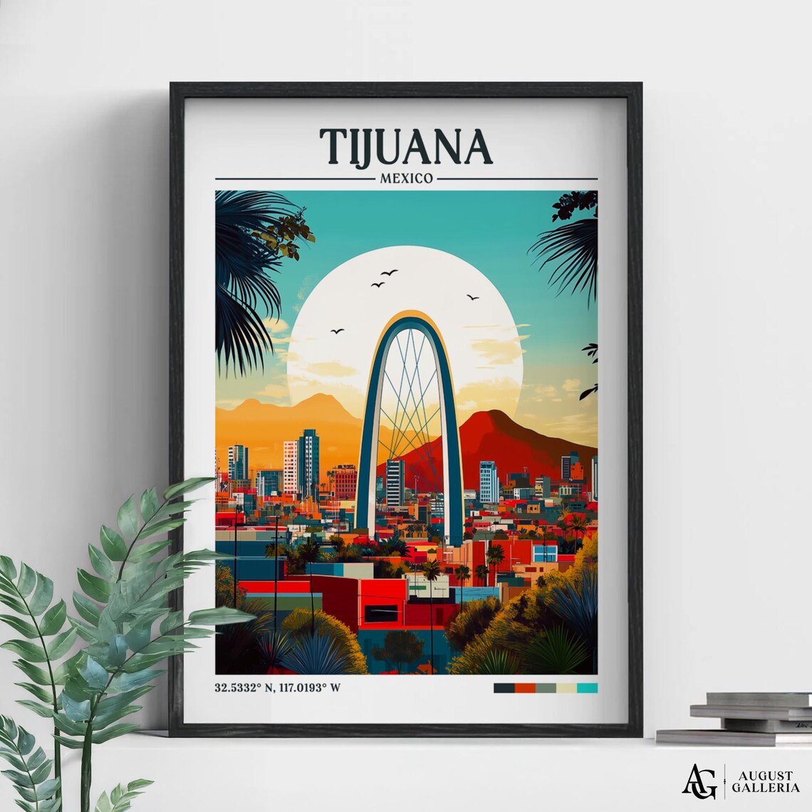 Tijuana Mexico Retro Travel Poster, Wanderlust