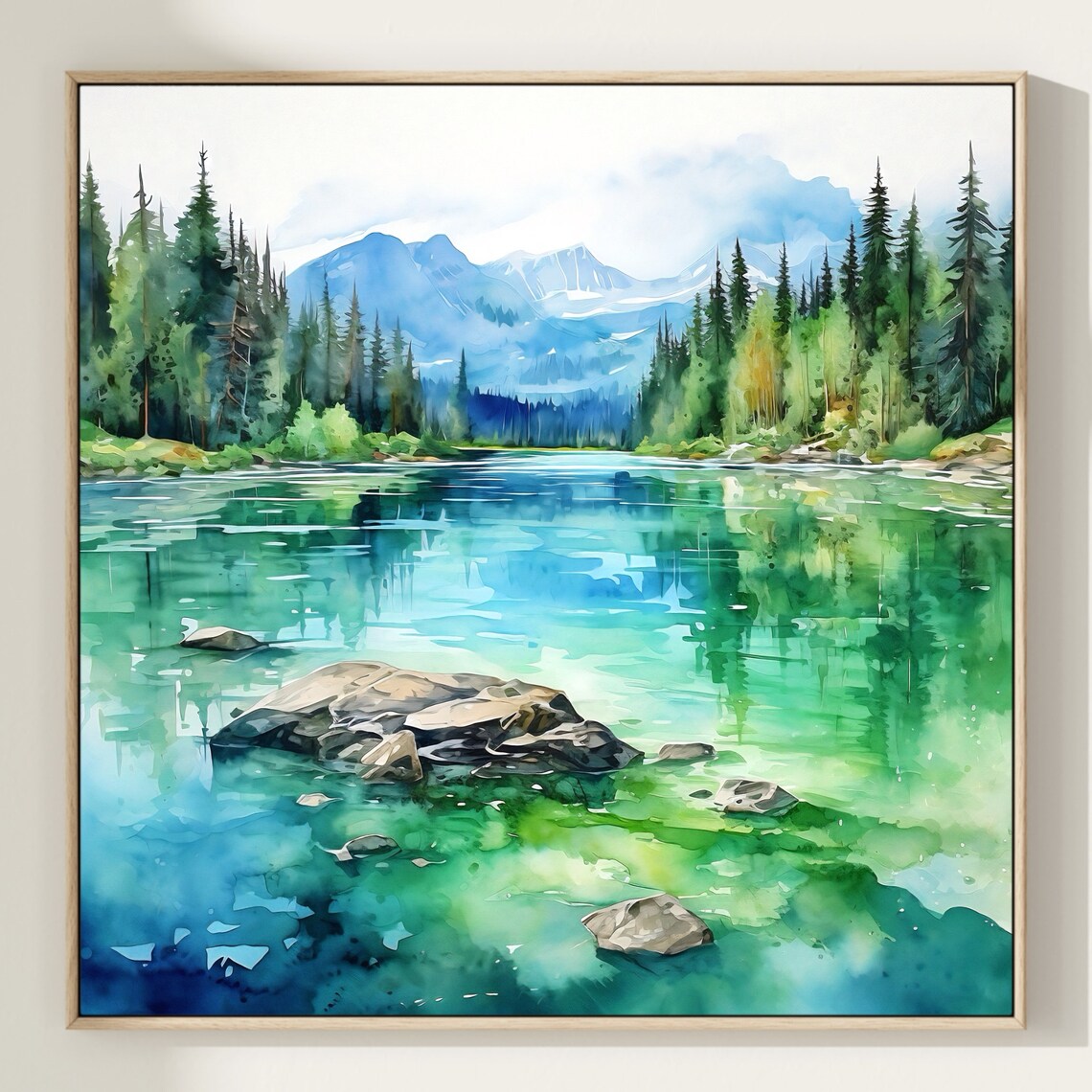 Jasper National Park Canada Watercolor Travel Poster