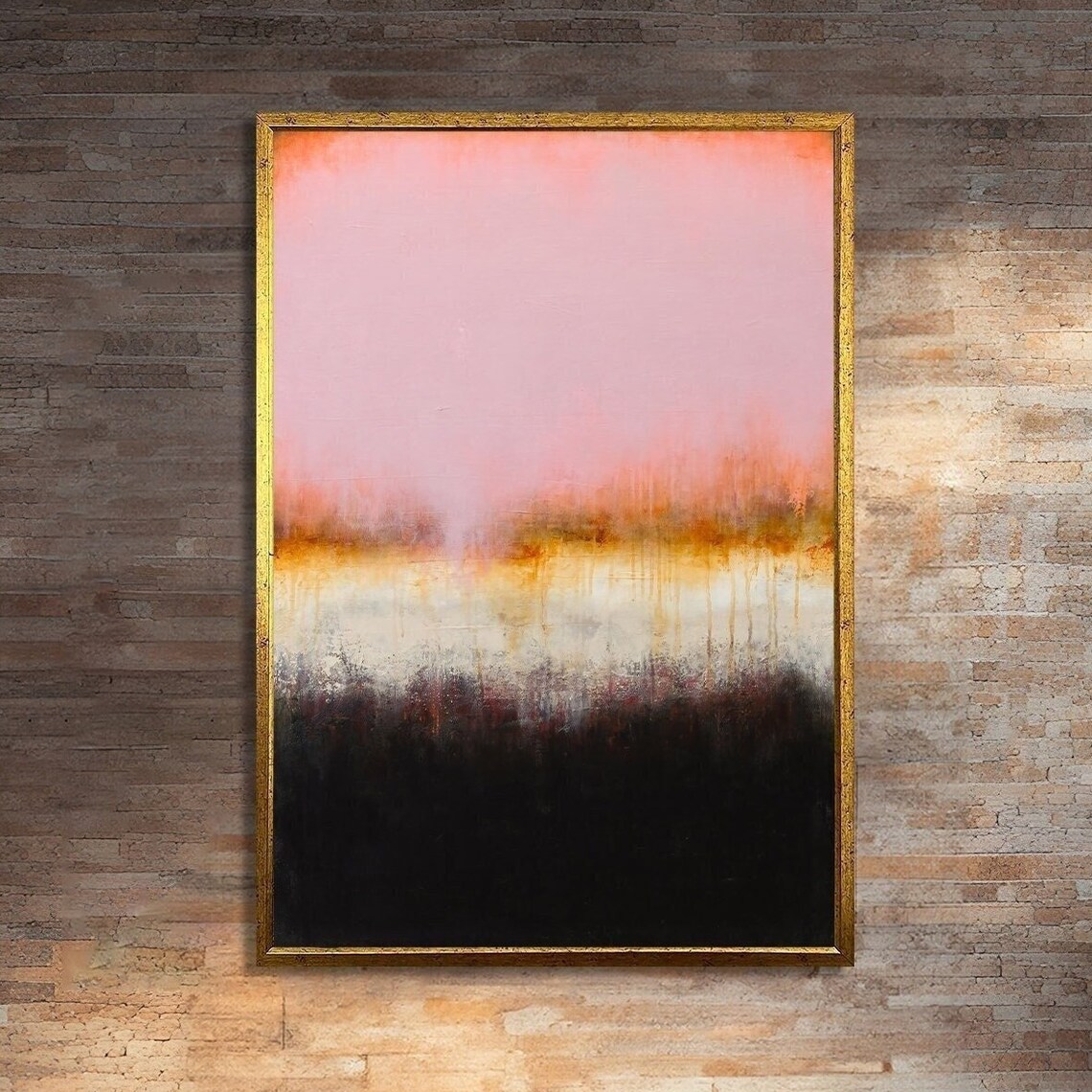 Modern Abstract Sunset Poster, Minimalist Wall Decor