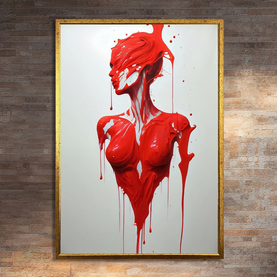 Dripping Woman Bold Contemporary Art Print