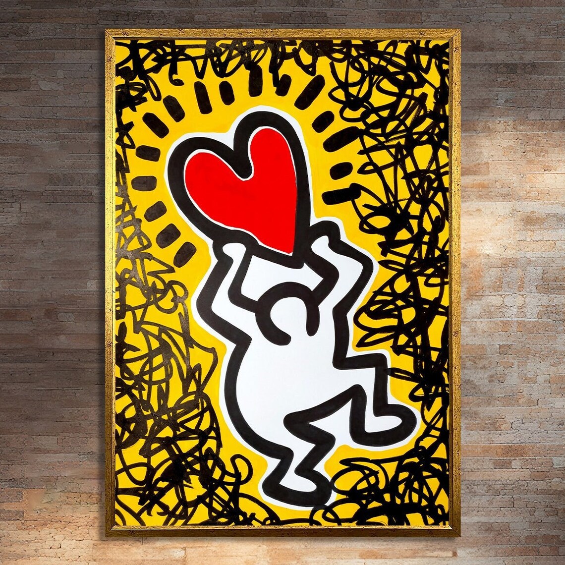 Playful Heart Graffiti Pop Art Inspired Decor