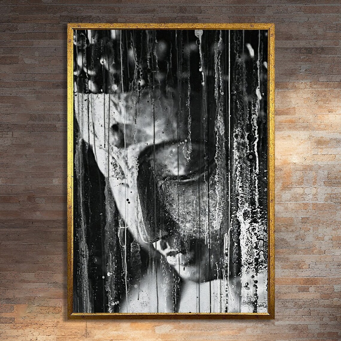 Monochrome Buddha Art Print, Serene Reflective India