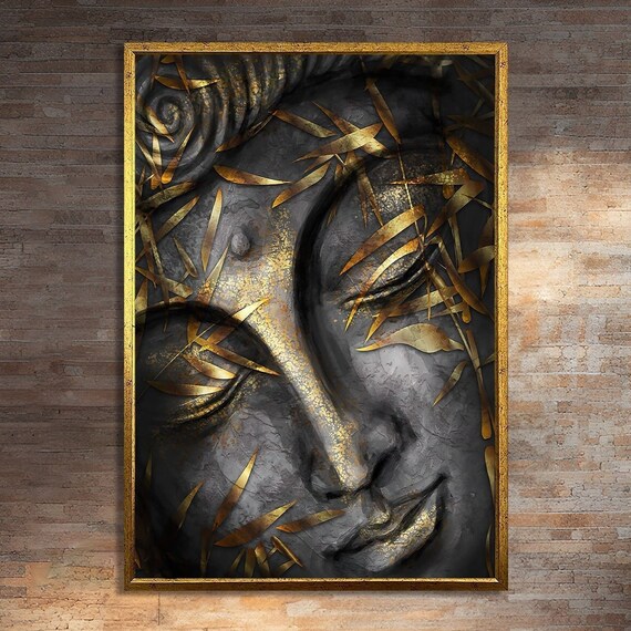 Buddha Painting, Luxurious Meditation Wall Decor
