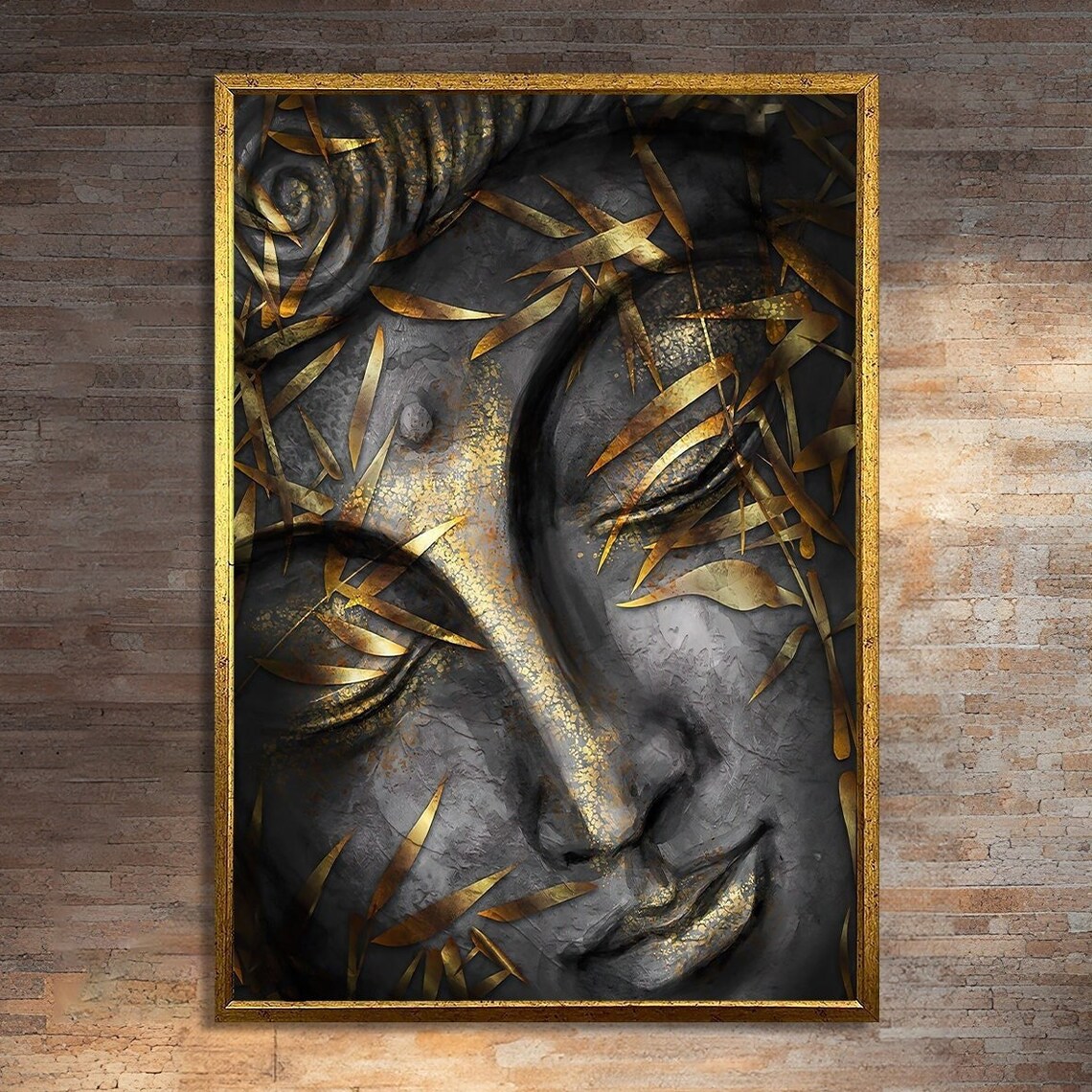 Buddha Painting, Luxurious Meditation Wall Decor