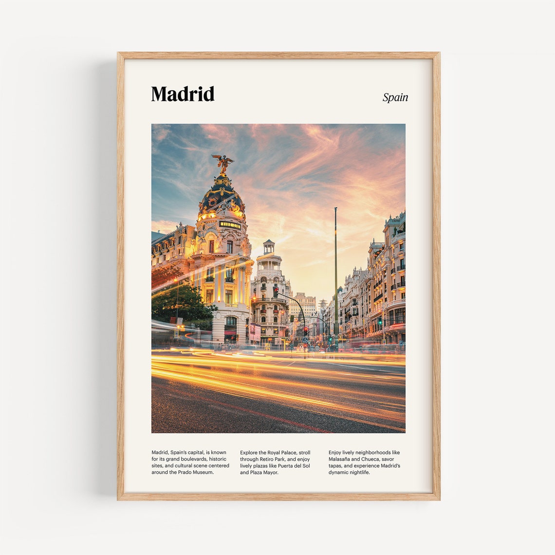 Madrid Travel Poster Madrid Cityscape Print Spain Wall Art Madrid Decor European City Art Madrid Photography Spain Travel Art - Image 4