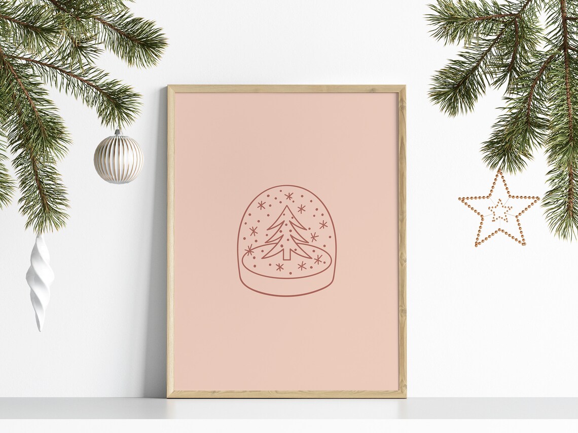 Christmas Gallery Wall Set, North Pole Ticket Art