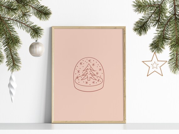 Christmas Gallery Wall Set, North Pole Ticket Art