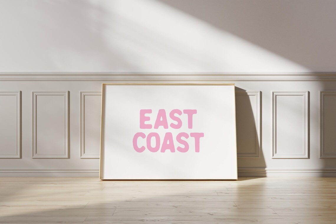 East Coast Coastal Wall Art, Minimalist Beach Decor