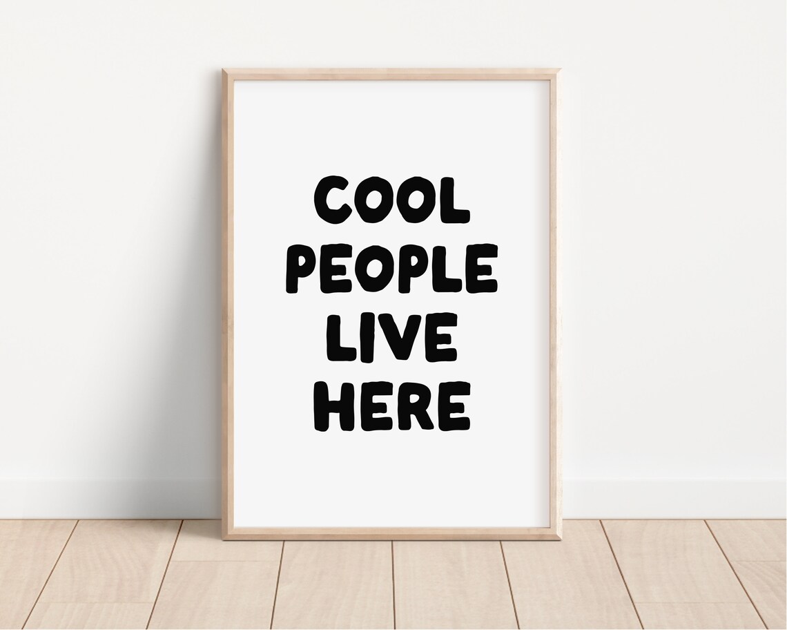 Cool People Live Here Art Print, Preppy Dorm Decor - Image 2