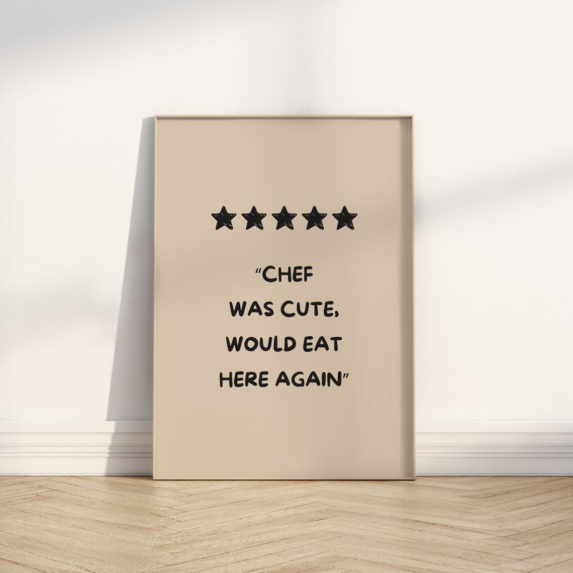 Chef Was Cute Print Aesthetic Kitchen Decor Trendy Kitchen Wall Art Chef Print Kitchen Print Cute Kitchen Poster Wall Art