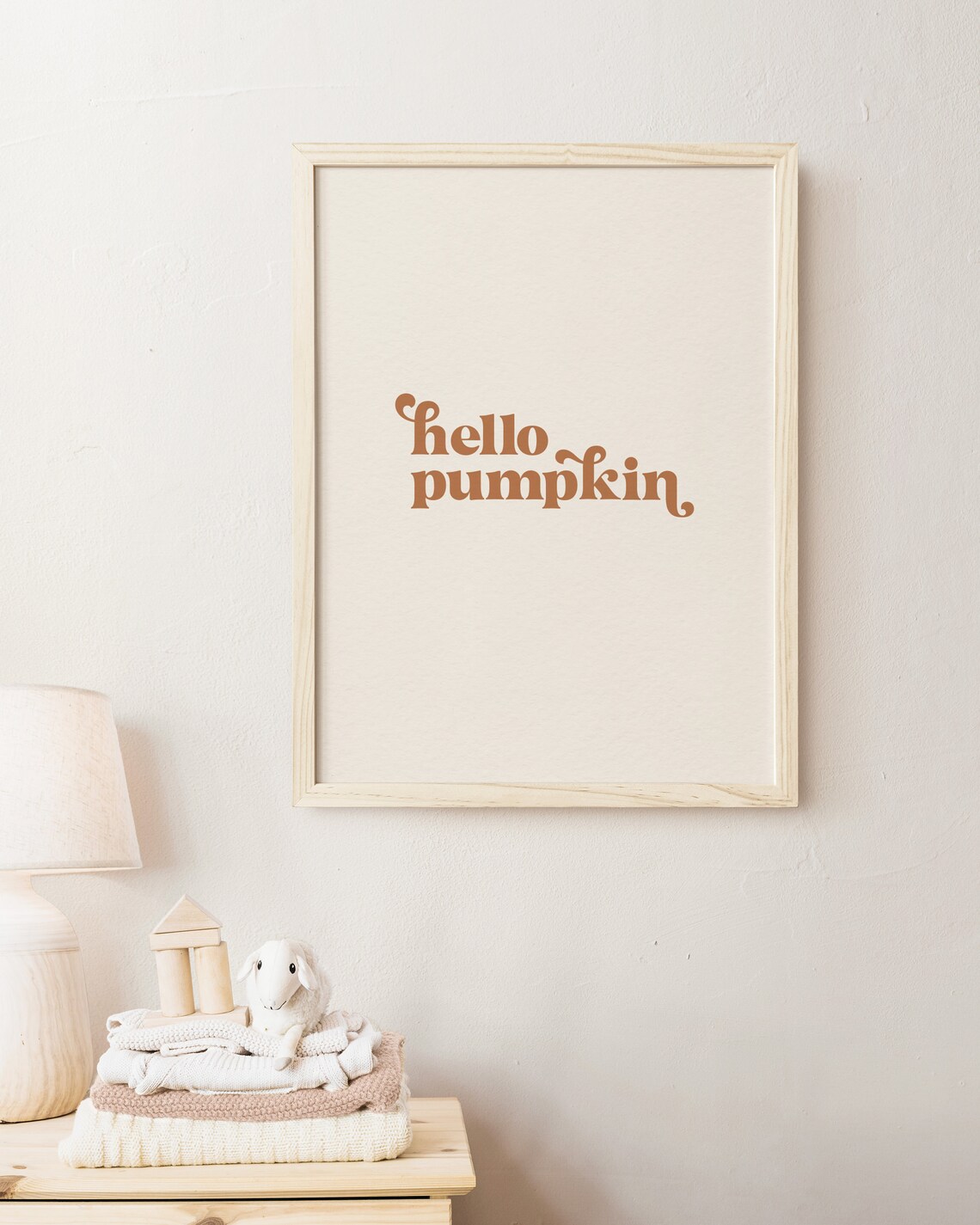 Hello Pumpkin Autumn Poster, Halloween Home Decor - Image 3