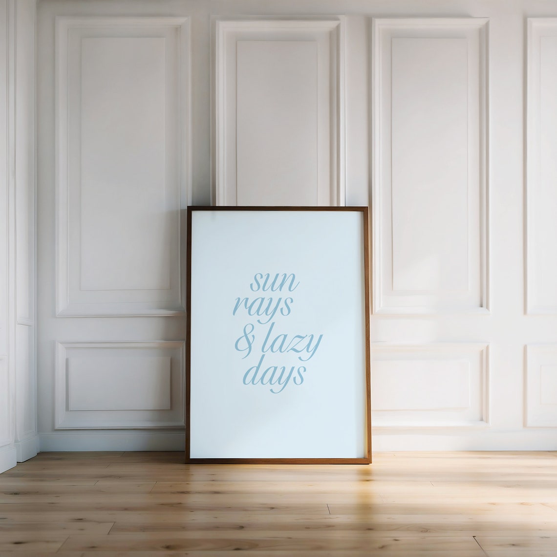 Sun Rays and Lazy Days Script Light Blue Summer Print Decor Bright - Image 2