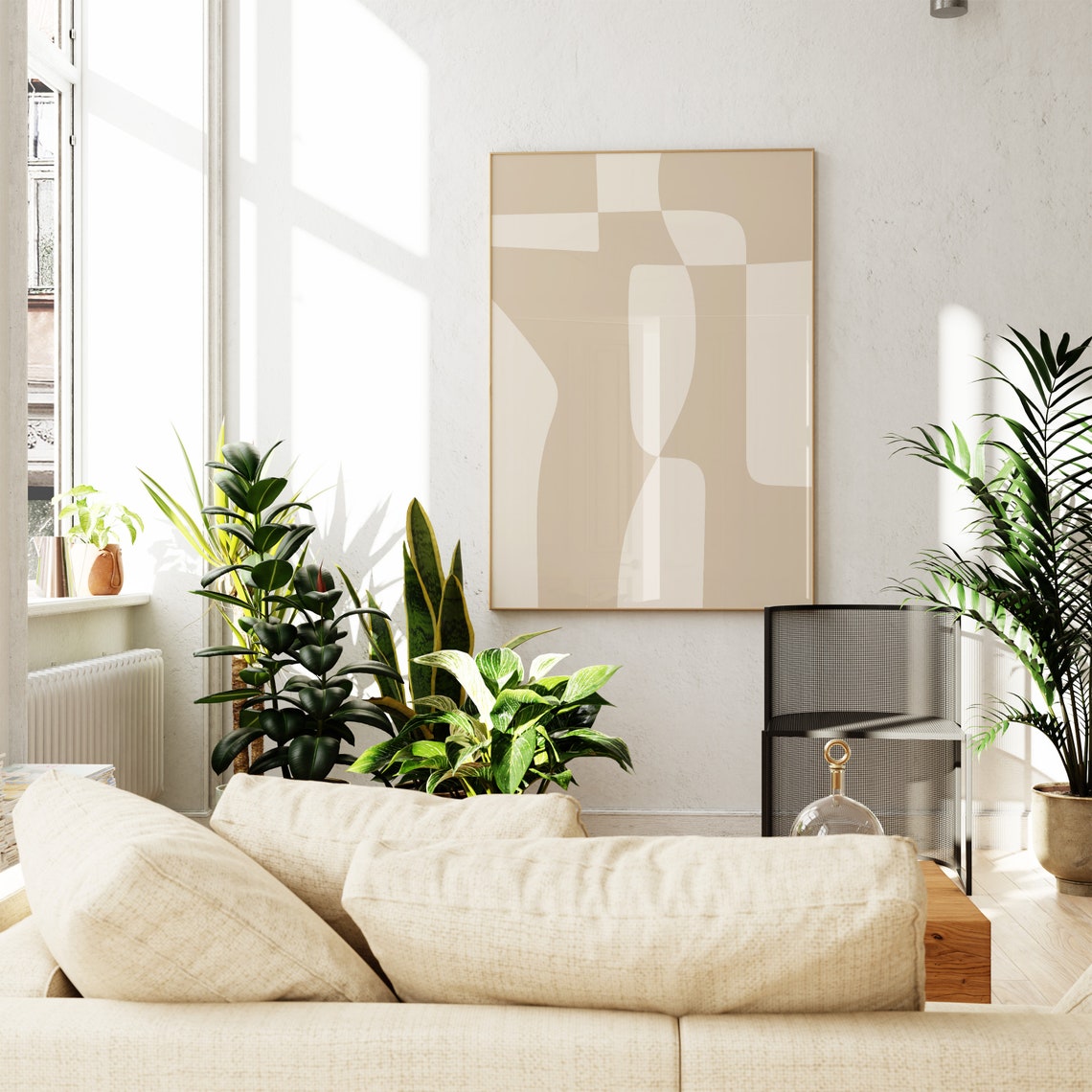 Beige Organic Shape Abstract Soft Neutral Minimalist Decor Poster - Image 2