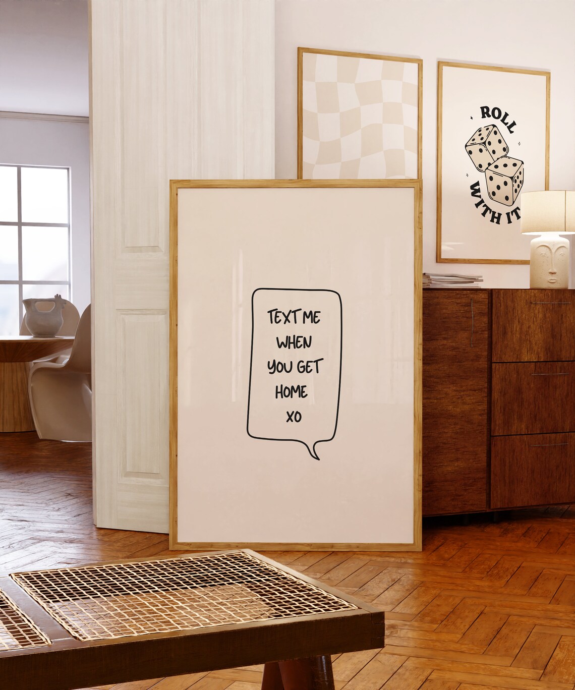 Text Me When You Get Home Art Print, Preppy Dorm Decor